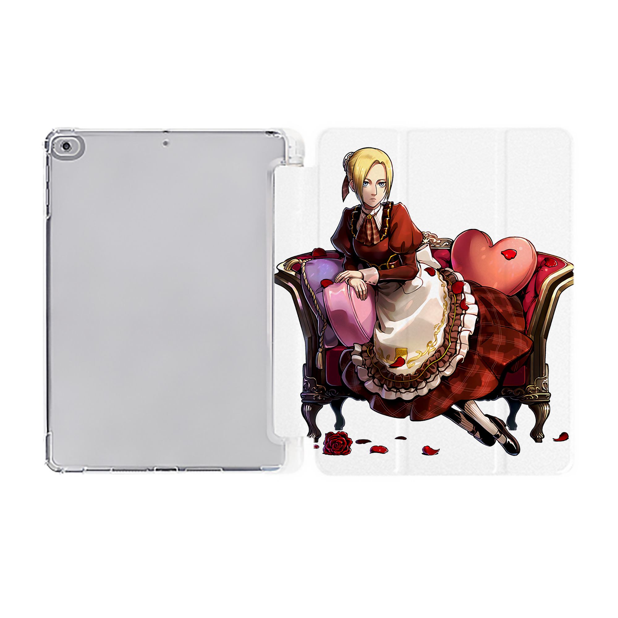 （画像用） 進撃の巨人 アニ・レオンハート Attack on Titan Annie Leonhart IPad ケース ペン収納付き 三つ折りスタンド PUレザー×シリコン 対応機種9.5/10.5/10.9インチ